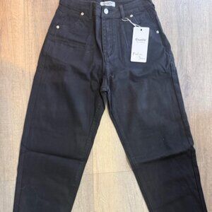 NEW Guaile Women's Black Jeans Baggy Sz. 6